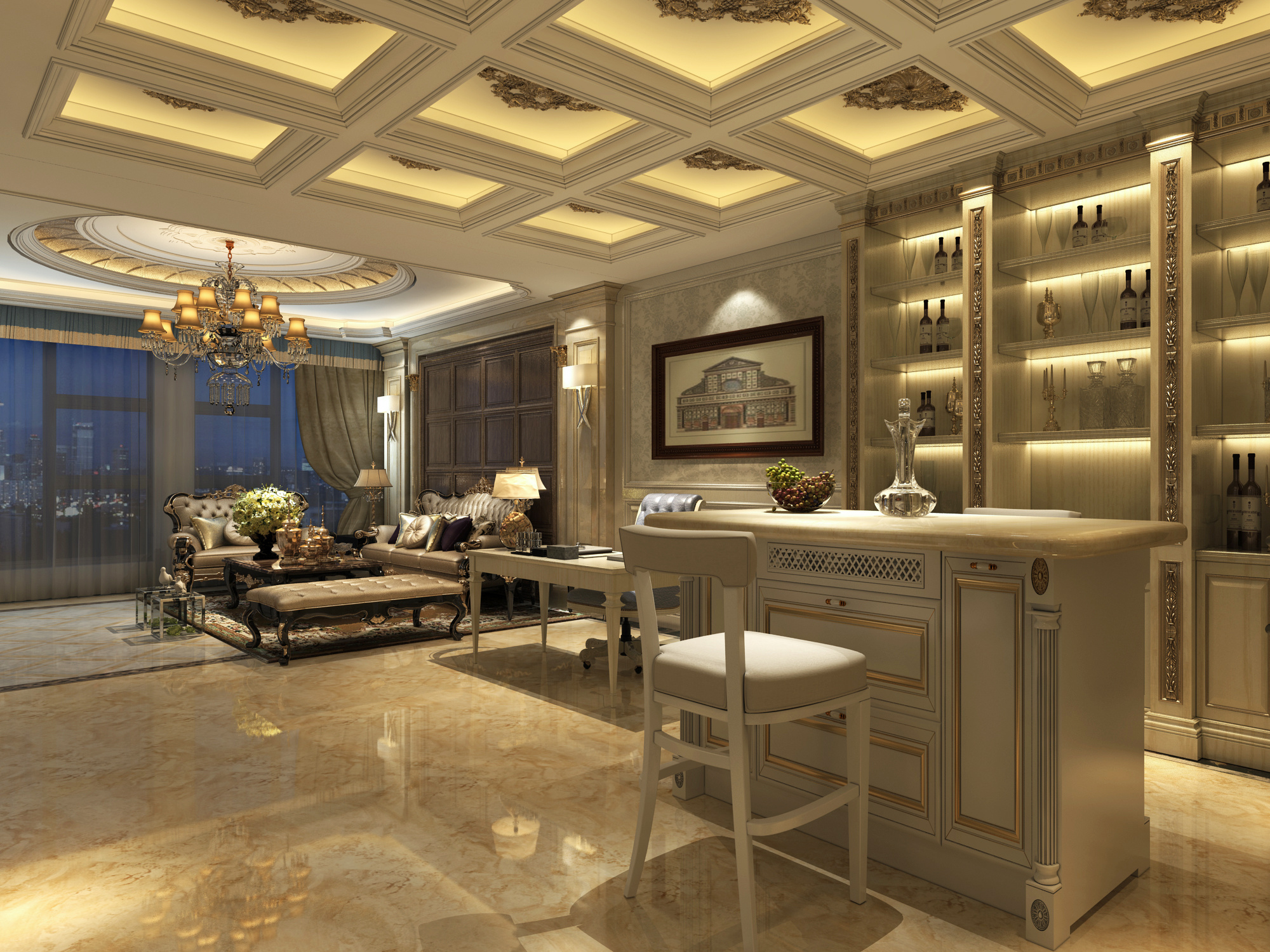 200平米別墅歐式風(fēng)格家裝裝修圖片設(shè)計